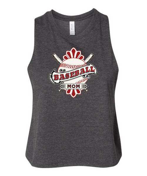 Baseball Mom Racerback Crop Tank