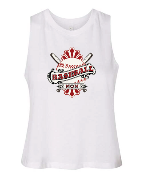 Baseball Mom Racerback Crop Tank