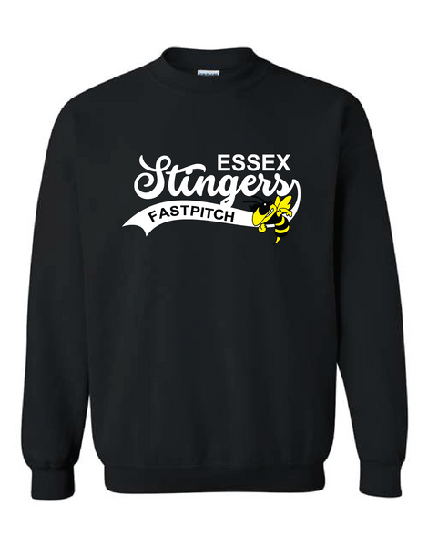 Essex Stingers Fast Pitch Crew Neck Sweatshirt - Black or Gold