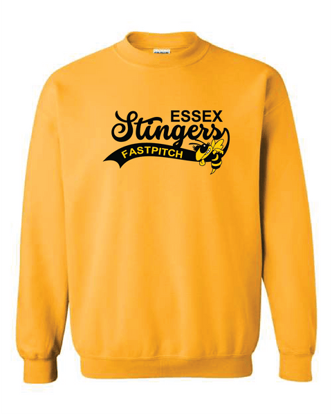 Essex Stingers Fast Pitch Crew Neck Sweatshirt - Black or Gold